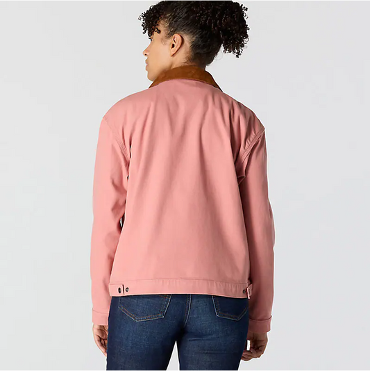 Pink Loose Fit Canvas Jacket