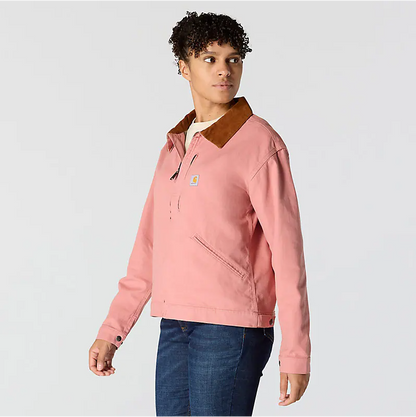 Pink Loose Fit Canvas Jacket