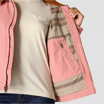 Pink Loose Fit Canvas Jacket