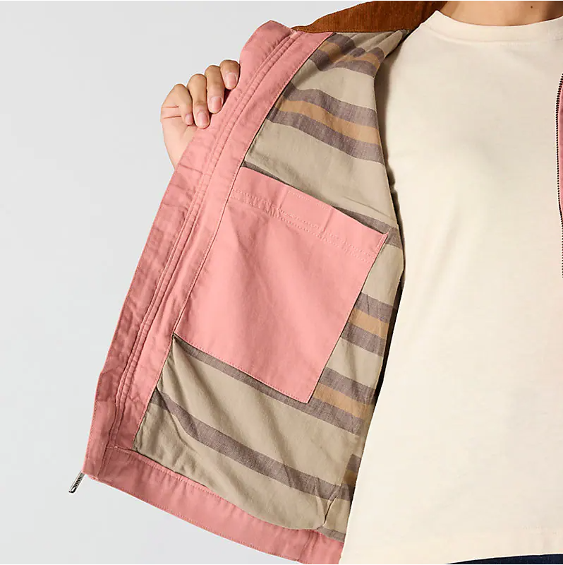 Pink Loose Fit Canvas Jacket