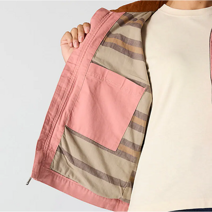 Pink Loose Fit Canvas Jacket