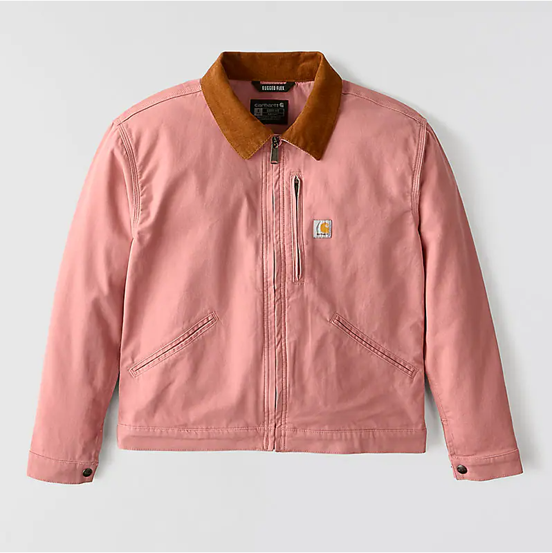 Pink Loose Fit Canvas Jacket