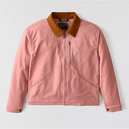 Pink Loose Fit Canvas Jacket