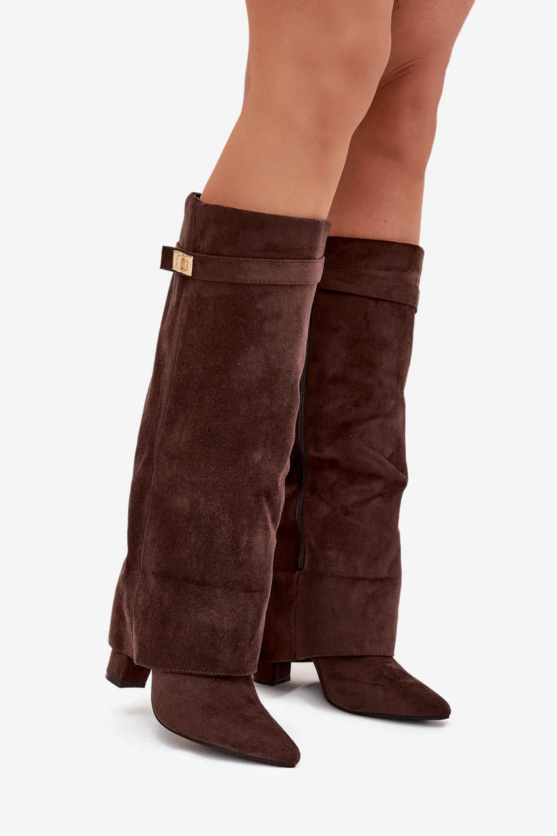 LAVISTA SUDE KNEE HIGH BOOTS- BLACK