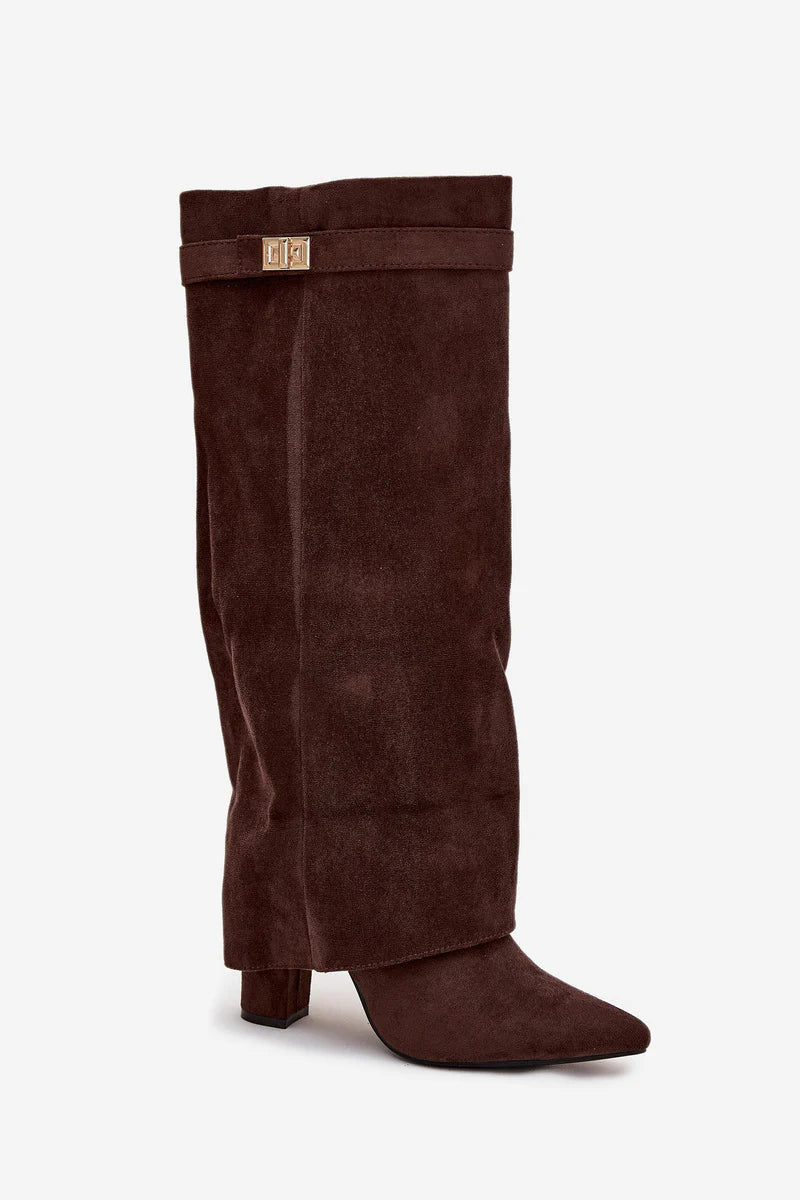 LAVISTA SUDE KNEE HIGH BOOTS- BLACK
