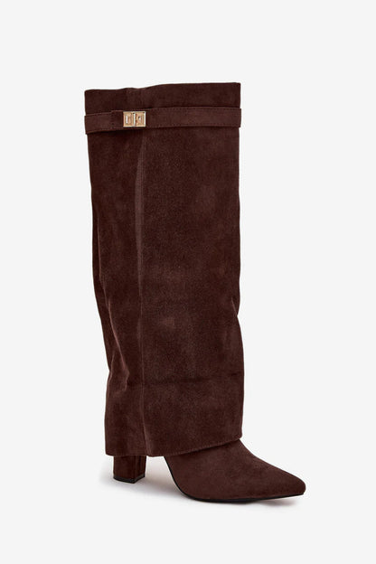 LAVISTA SUDE KNEE HIGH BOOTS- BLACK