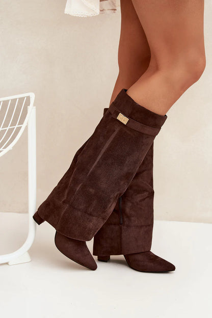 LAVISTA SUDE KNEE HIGH BOOTS- BLACK