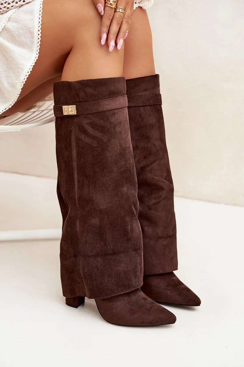 LAVISTA SUDE KNEE HIGH BOOTS- BLACK