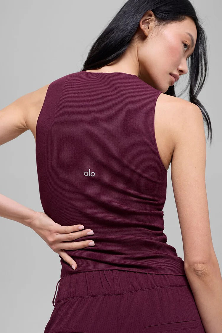 Ribbed En Pointe Tank