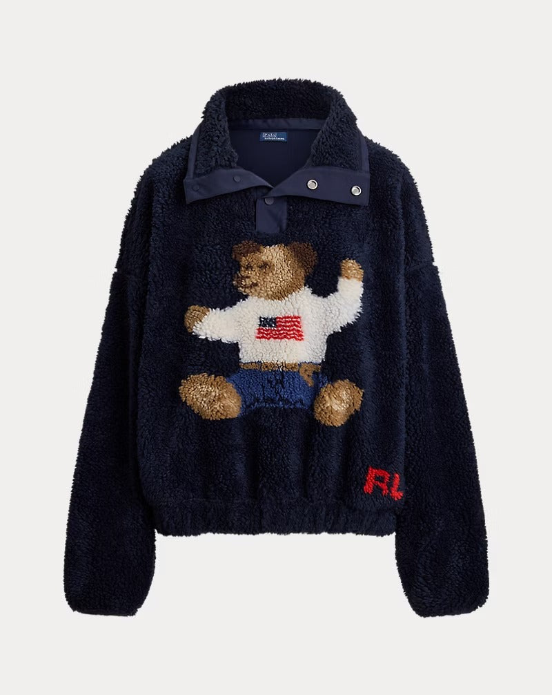 Polo Bear High-Pile Fleece Mockneck