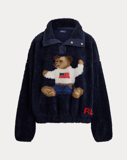 Polo Bear High-Pile Fleece Mockneck