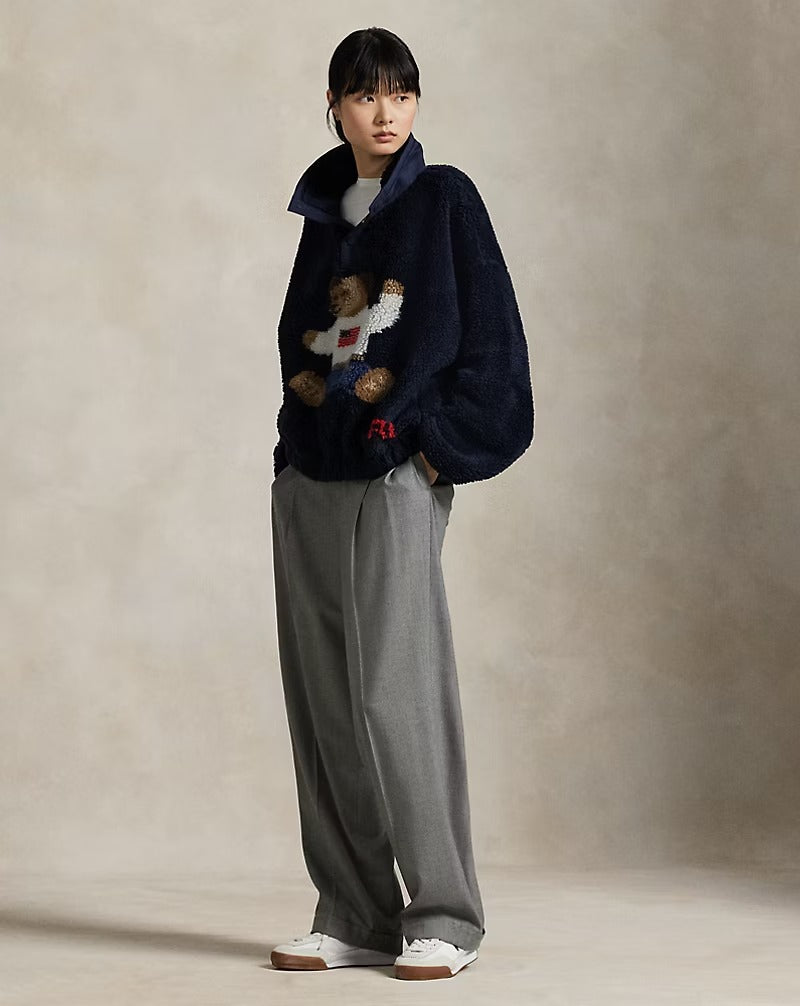Polo Bear High-Pile Fleece Mockneck