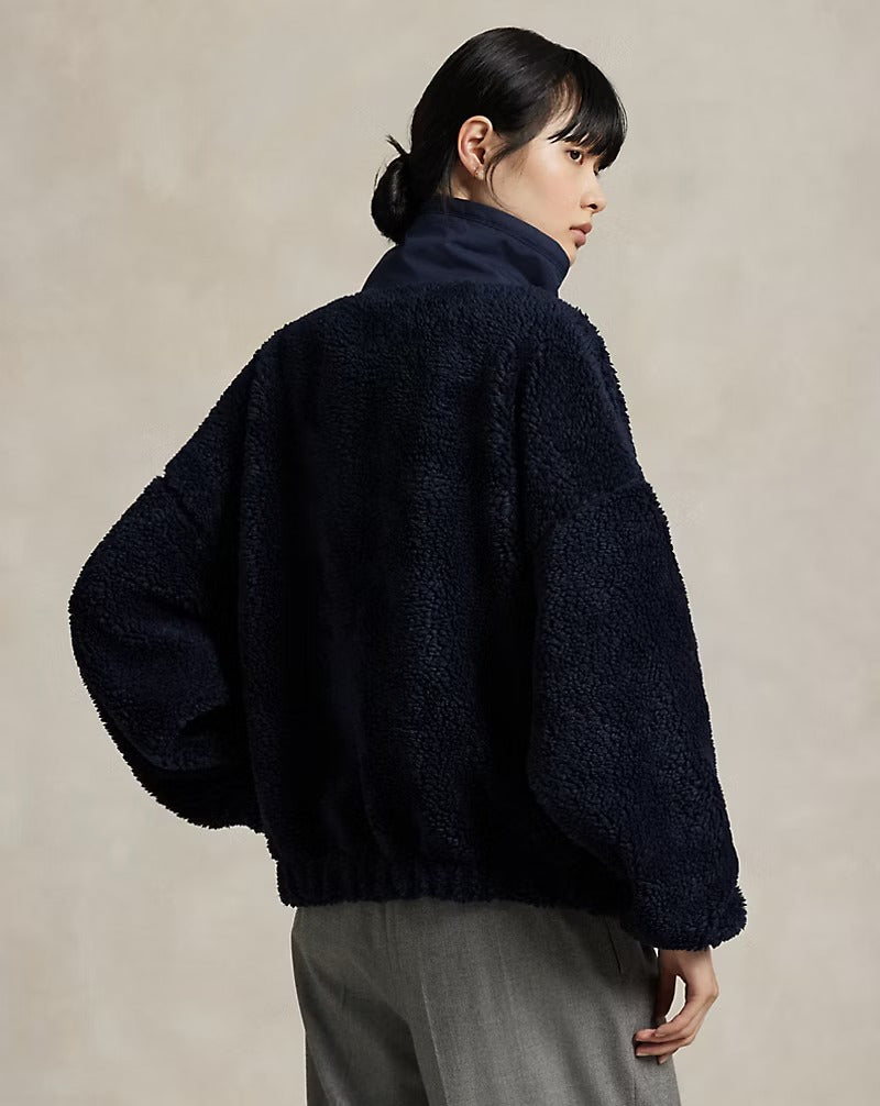 Polo Bear High-Pile Fleece Mockneck