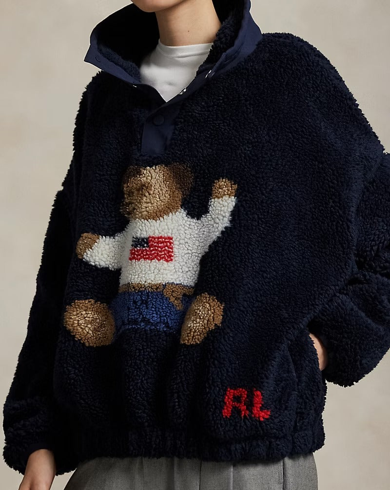 Polo Bear High-Pile Fleece Mockneck