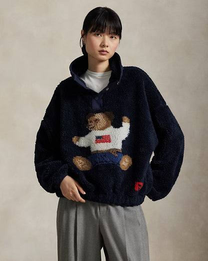 Polo Bear High-Pile Fleece Mockneck