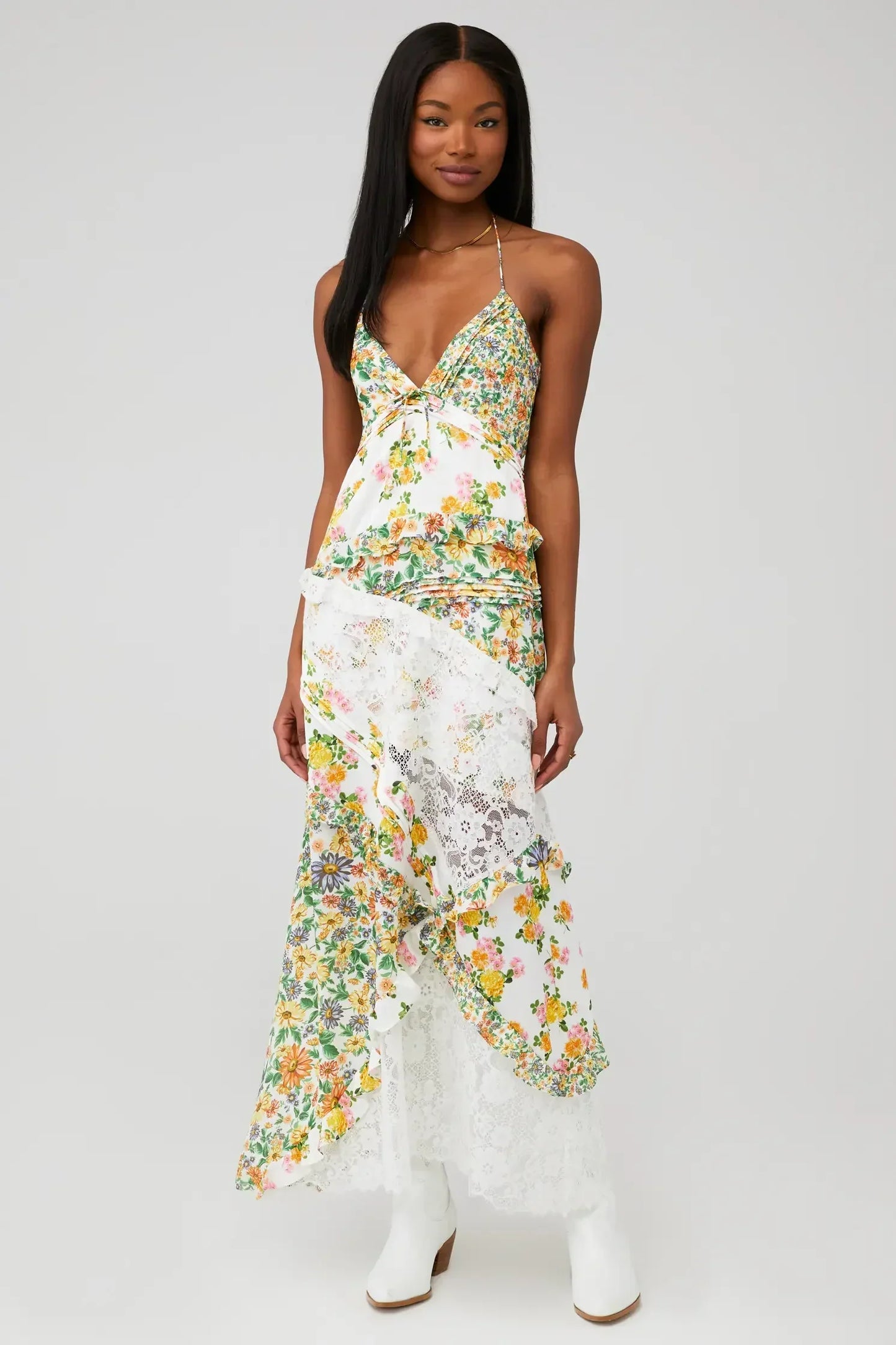 Blue Rosalyn Maxi Dress