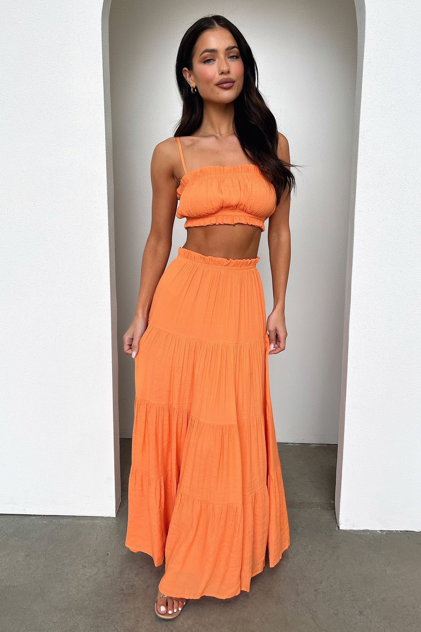 Selina Crop - Orange
